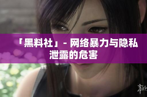 「黑料社」- 网络暴力与隐私泄露的危害