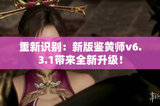 重新识别：新版鉴黄师v6.3.1带来全新升级！
