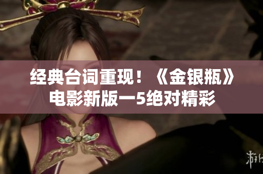 经典台词重现！《金银瓶》电影新版一5绝对精彩