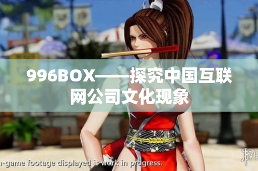 996BOX——探究中国互联网公司文化现象