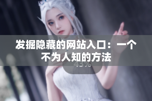 发掘隐藏的网站入口：一个不为人知的方法