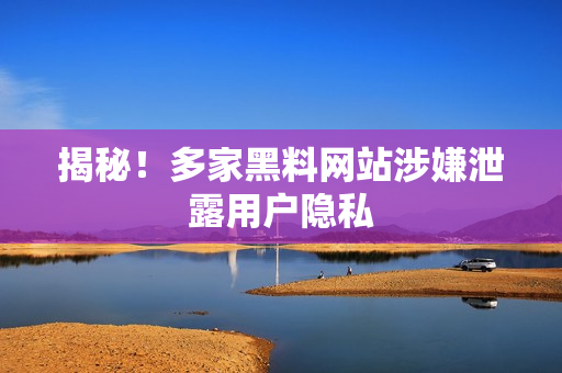 揭秘！多家黑料网站涉嫌泄露用户隐私