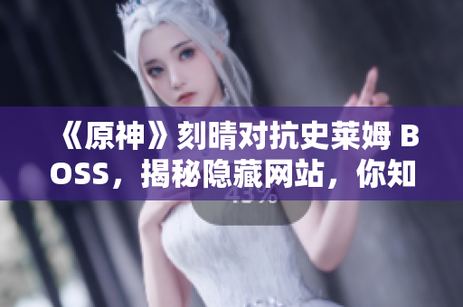 《原神》刻晴对抗史莱姆 BOSS，揭秘隐藏网站，你知道吗？