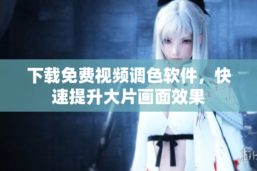 下载免费视频调色软件，快速提升大片画面效果