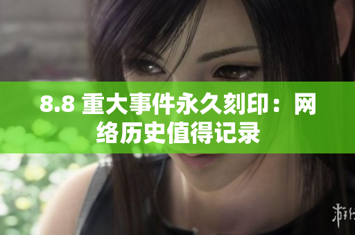 8.8 重大事件永久刻印：网络历史值得记录