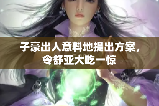 子豪出人意料地提出方案，令舒亚大吃一惊