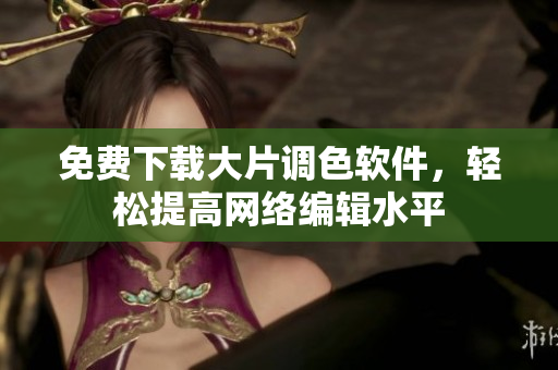 免费下载大片调色软件，轻松提高网络编辑水平