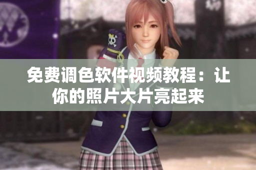 免费调色软件视频教程：让你的照片大片亮起来