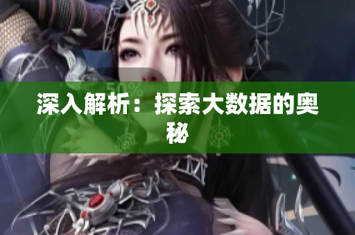 深入解析：探索大数据的奥秘