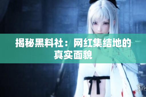 揭秘黑料社：网红集结地的真实面貌