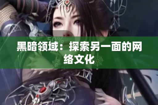 黑暗领域：探索另一面的网络文化