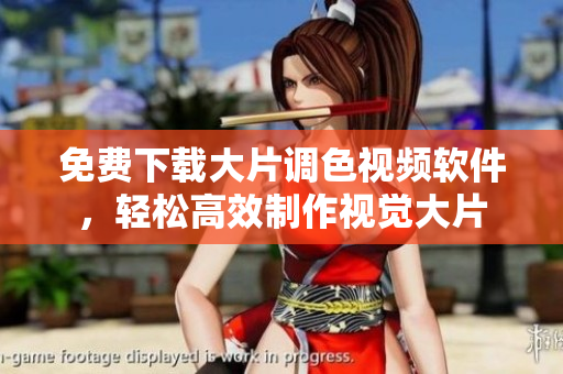 免费下载大片调色视频软件，轻松高效制作视觉大片