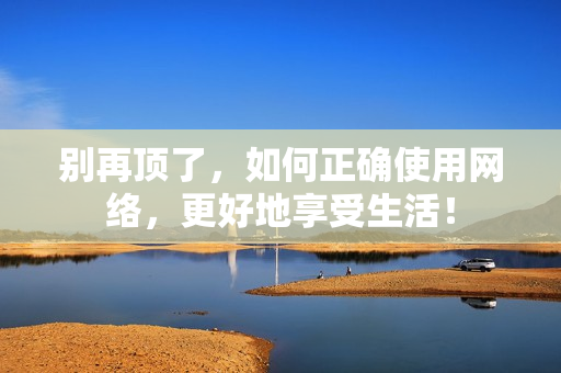 别再顶了，如何正确使用网络，更好地享受生活！
