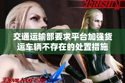交通运输部要求平台加强货运车辆不存在的处置措施