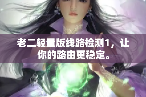 老二轻量版线路检测1，让你的路由更稳定。