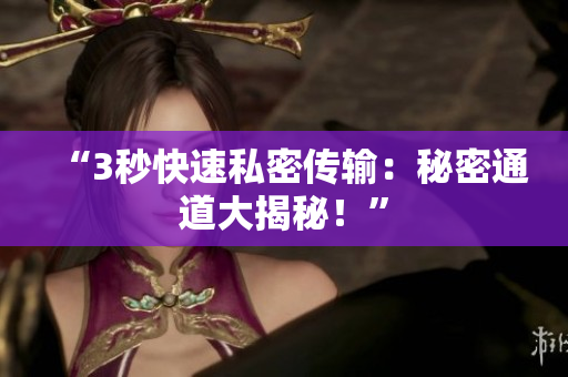 “3秒快速私密传输：秘密通道大揭秘！”