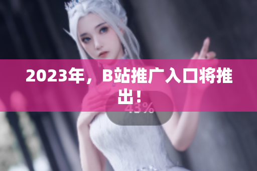 2023年，B站推广入口将推出！