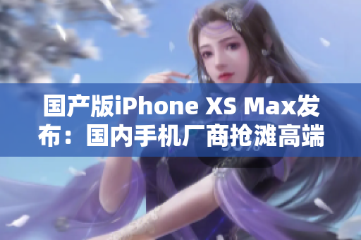 国产版iPhone XS Max发布：国内手机厂商抢滩高端市场