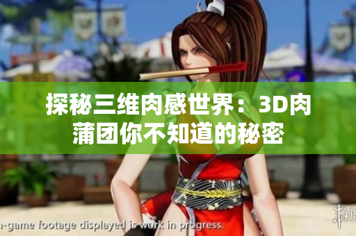 探秘三维肉感世界：3D肉蒲团你不知道的秘密