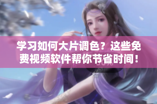 学习如何大片调色？这些免费视频软件帮你节省时间！
