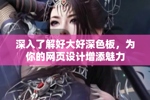 深入了解好大好深色板，为你的网页设计增添魅力