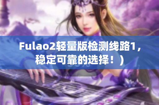 Fulao2轻量版检测线路1，稳定可靠的选择！)