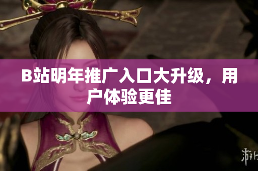 B站明年推广入口大升级，用户体验更佳