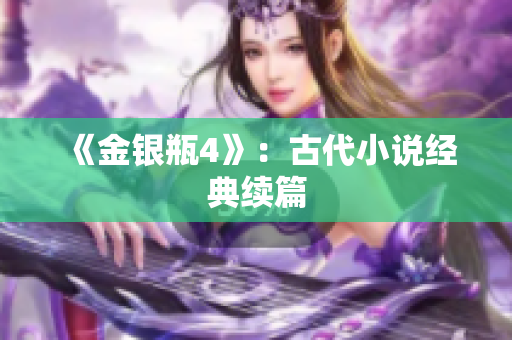 《金银瓶4》：古代小说经典续篇