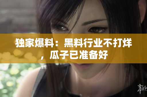 独家爆料：黑料行业不打烊，瓜子已准备好