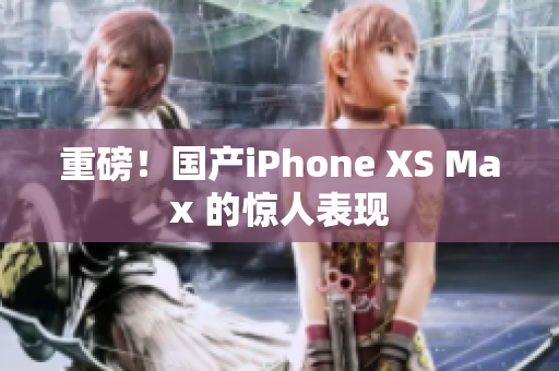 重磅！国产iPhone XS Max 的惊人表现