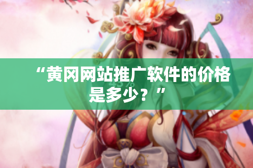 “黄冈网站推广软件的价格是多少？”