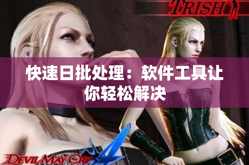 快速日批处理：软件工具让你轻松解决