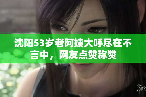 沈阳53岁老阿姨大呼尽在不言中，网友点赞称赞